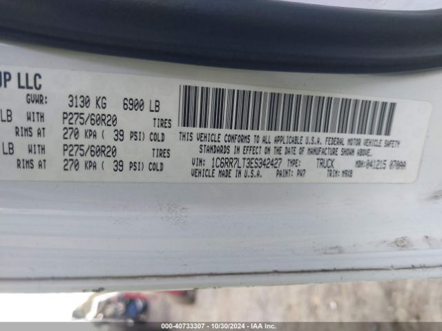 1C6RR7LT3ES342427 RAM 1500 Big Horn