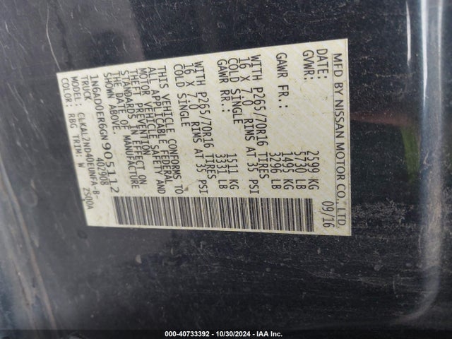 Nissan Frontier Sv 2016 1N6AD0ER6GN905112 Image 9