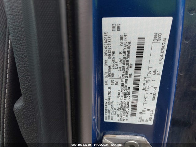 Ford ESCAPE SE 2018 1FMCU0GDXJUD60988 Image 8