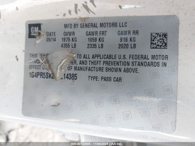 1G4PR5SK2E4214385 Buick Verano Convenience Group