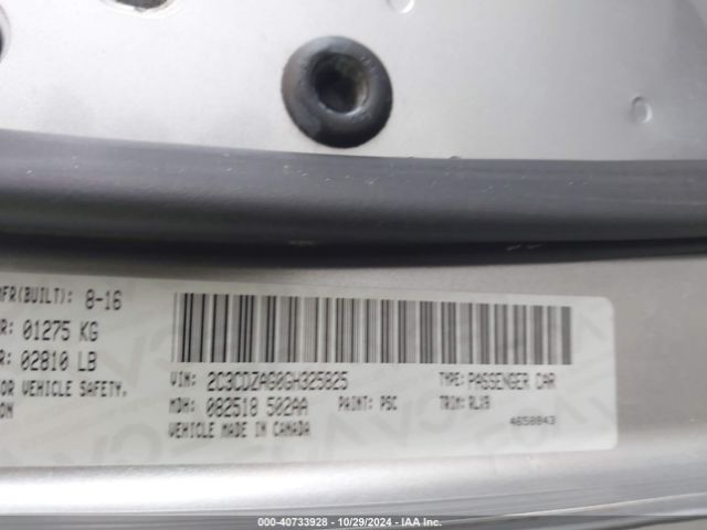 2C3CDZAG0GH325825 Dodge Challenger Sxt Plus