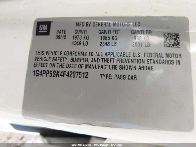 1G4PP5SK4F4207512 Buick Verano