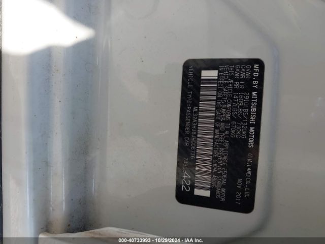 ML32A3HJ8JH006736 Mitsubishi MIRAGE ES