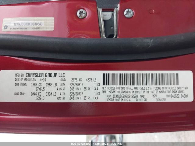1C4NJDEBXED810580 Jeep Compass Latitude