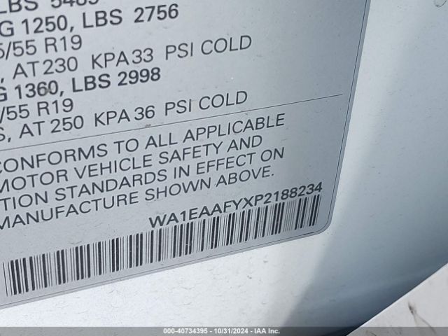 WA1EAAFYXP2188234 Audi Q5 Premium Plus 45 Tfsi S Line Quattro