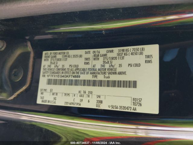 1FTFX1EG4GKF74889 Ford F-150 Xl