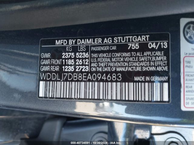 2014 MERCEDES-BENZ CLS 550 WDDLJ7DB8EA094683 Photo 8