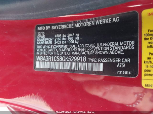 WBA3R1C58GK529918 BMW 435i