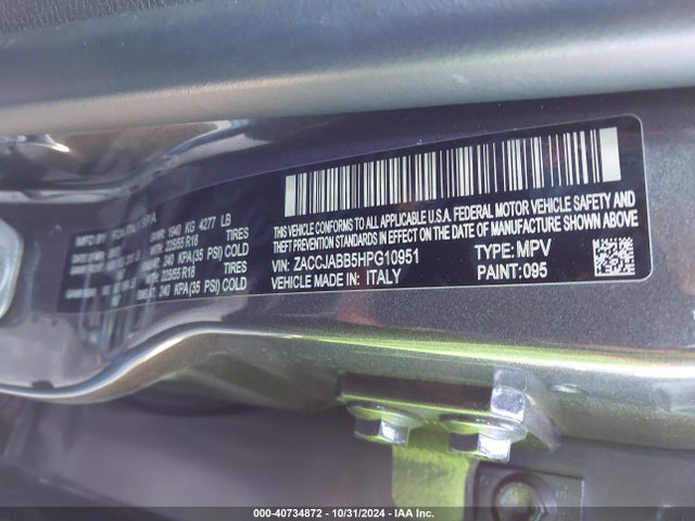 ZACCJABB5HPG10951 Jeep Renegade Latitude Fwd