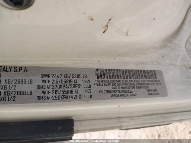 ZFBHRFAB2K6N88336 RAM Promaster City Tradesman