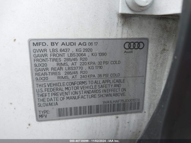 2018 AUDI Q7 WA1LHAF75JD001374 Photo 8