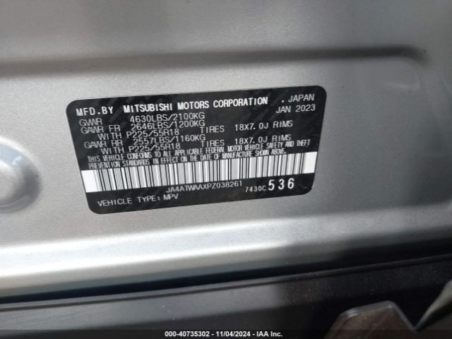 2023 MITSUBISHI ECLIPSE CROSS JA4ATWAAXPZ038261 Photo 8