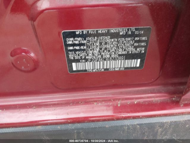 JF2GPAKC3E8270891 Subaru Xv Crosstrek 2.0i Limited