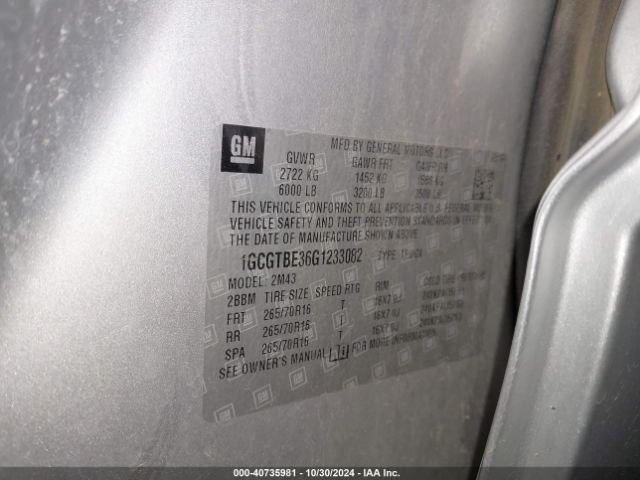 1GCGTBE36G1233082 Chevrolet Colorado Wt