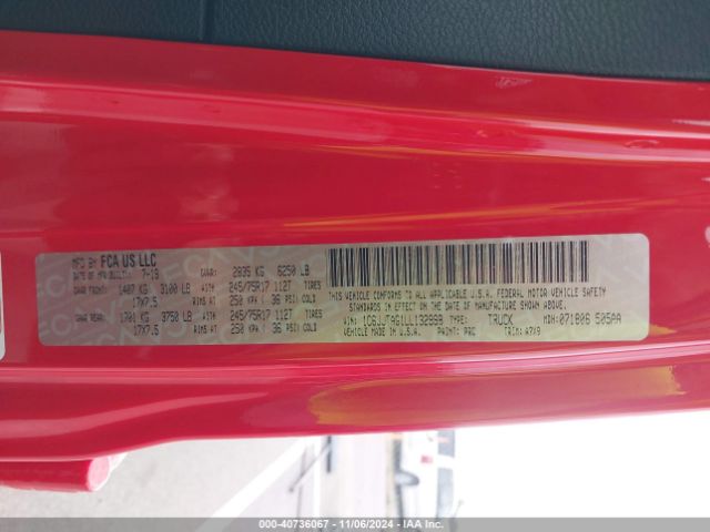1C6JJTAG1LL132998 Jeep Gladiator Sport S 4x4