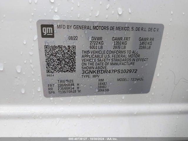 Chevrolet Blazer Fwd 3lt 2023 3GNKBDR47PS102972 Image 9