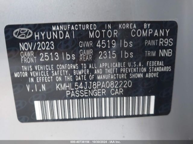 KMHL54JJ8PA082220 Hyundai Sonata Hybrid Limited
