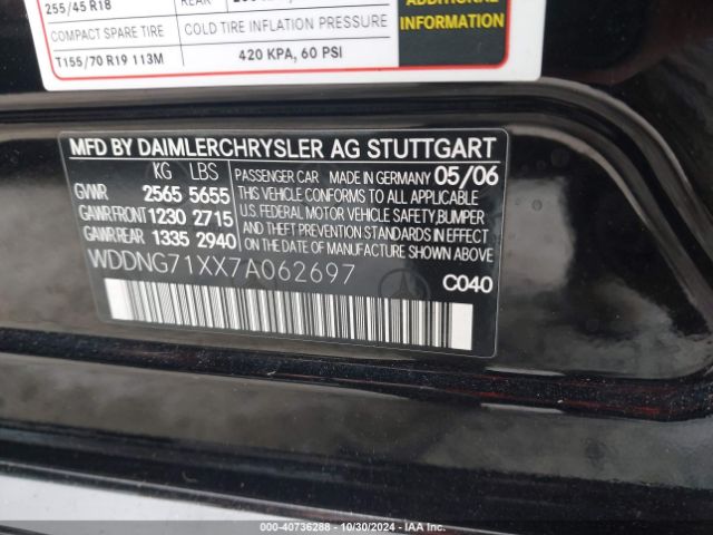 2007 MERCEDES-BENZ S 550 WDDNG71XX7A062697 Photo 8