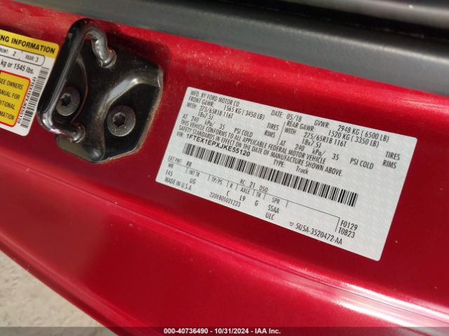 1FTEX1EPXJKE55120 Ford F-150 Xlt