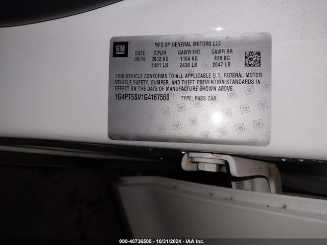 1G4PT5SV1G4167560 Buick Verano Premium Turbo Group