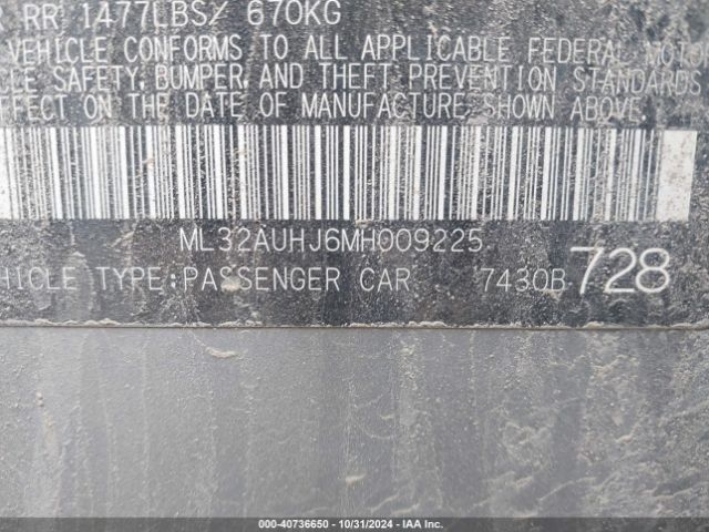 2021 MITSUBISHI MIRAGE ML32AUHJ6MH009225 Photo 8