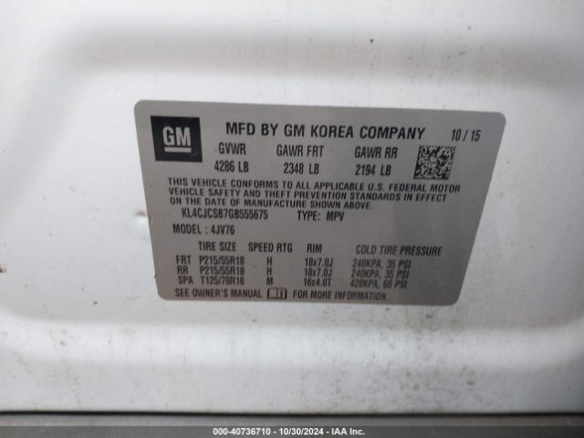 KL4CJCSB7GB555675 Buick Encore Leather