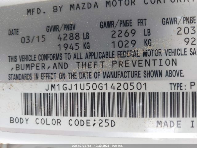 JM1GJ1U50G1420501 Mazda Mazda6 I Sport