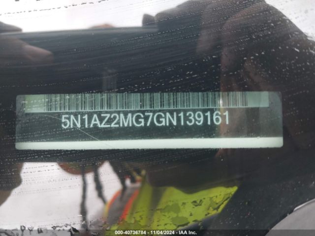 5N1AZ2MG7GN139161 Nissan MURANO SL