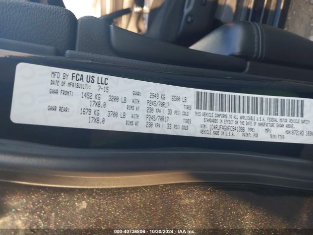 1C4RJFAGXFC941398 Jeep Grand Cherokee Laredo