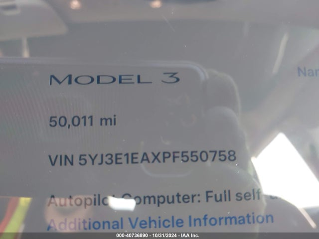 2023 TESLA MODEL 3 5YJ3E1EAXPF550758 Photo 6