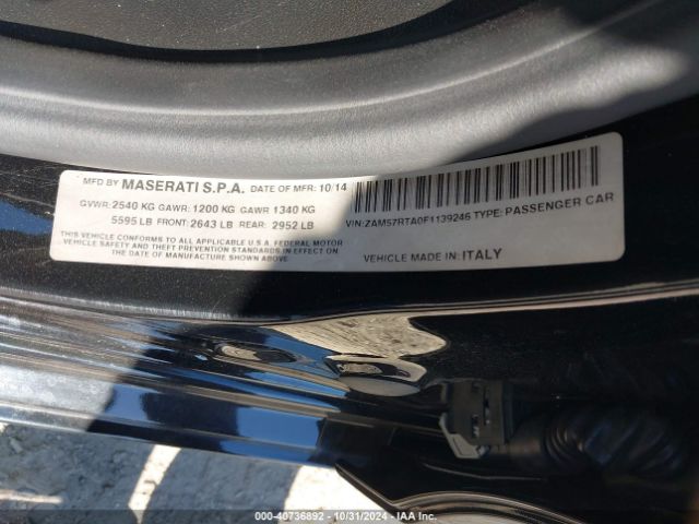 ZAM57RTA0F1139246 Maserati Ghibli S Q4
