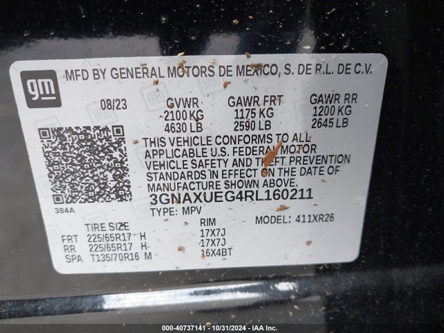 Chevrolet Equinox Awd Lt 2024 3GNAXUEG4RL160211 Image 9