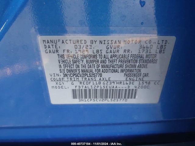 Nissan Kicks Sv Xtronic Cvt 2023 3N1CP5CV2PL525770 Image 9