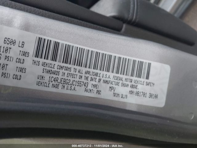 1C4RJEBG2JC155743 Jeep Grand Cherokee Limited 4x2