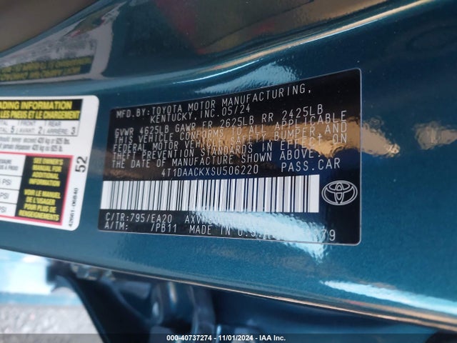 Toyota CAMRY SE 2025 4T1DAACKXSU506220 Image 9