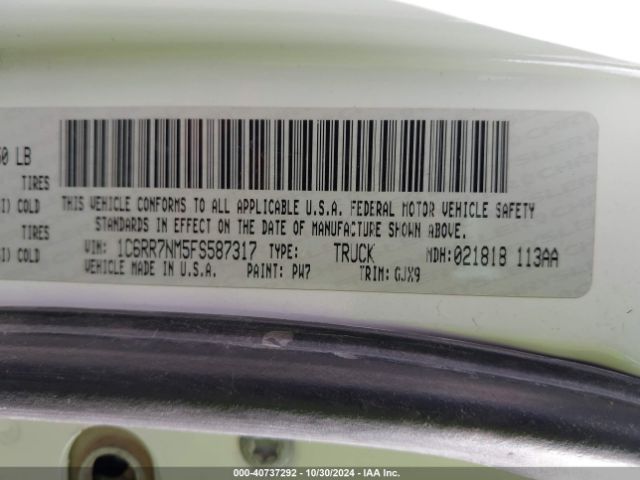 1C6RR7NM5FS587317 RAM 1500 Laramie