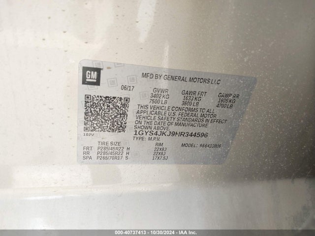 2017 CADILLAC ESCALADE ESV 1GYS4JKJ9HR344596 Photo 8
