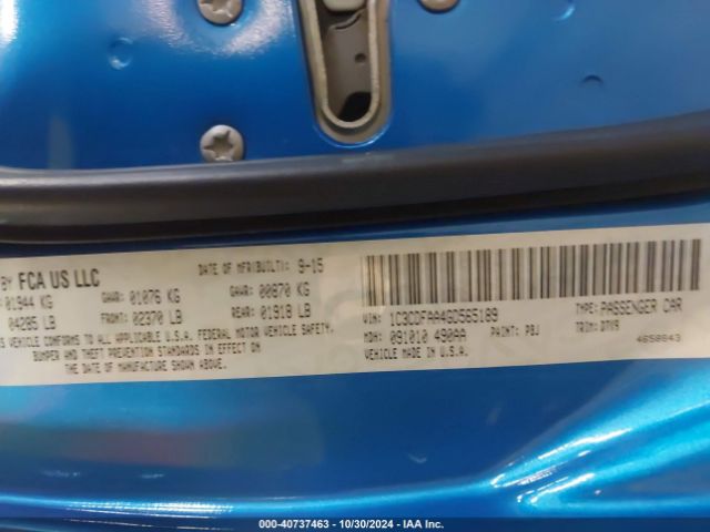 1C3CDFAA4GD565189 Dodge DART SE