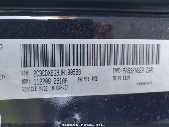 Dodge Charger Sxt Rwd 2018 2C3CDXBG9JH180598 Image 9