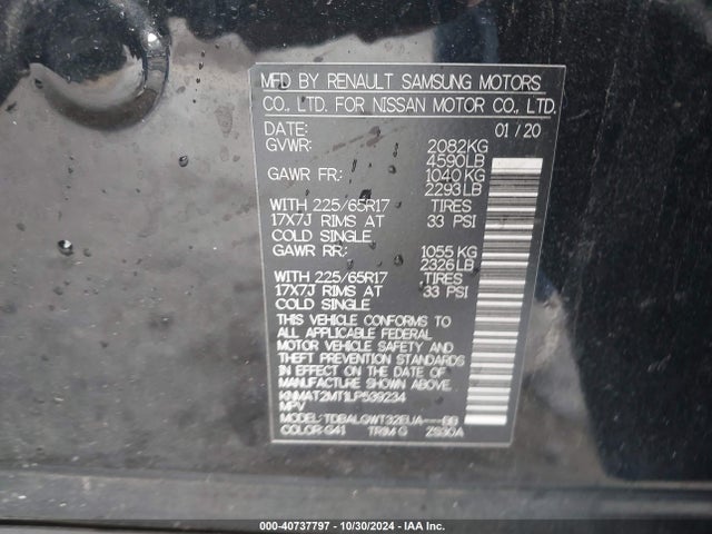 Nissan Rogue Sv Fwd 2020 KNMAT2MT1LP539234 Image 9
