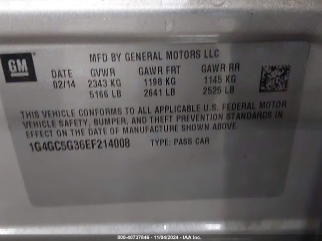 1G4GC5G36EF214008 Buick Lacrosse Leather Group