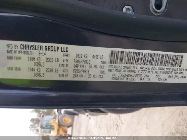 1C4NJPBB0ED786263 Jeep Patriot Sport