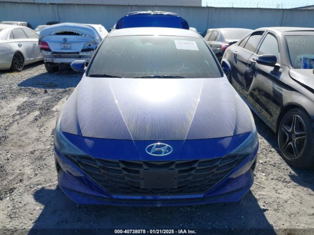 KMHLM4AJ1PU088345 Hyundai Elantra Hybrid Blue