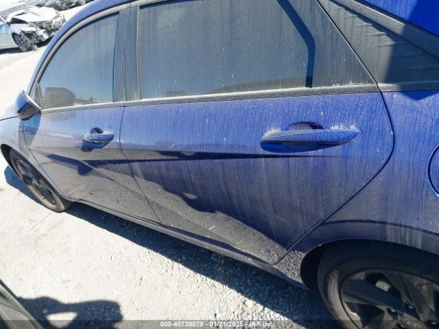 KMHLM4AJ1PU088345 Hyundai Elantra Hybrid Blue