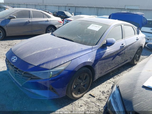 KMHLM4AJ1PU088345 Hyundai Elantra Hybrid Blue
