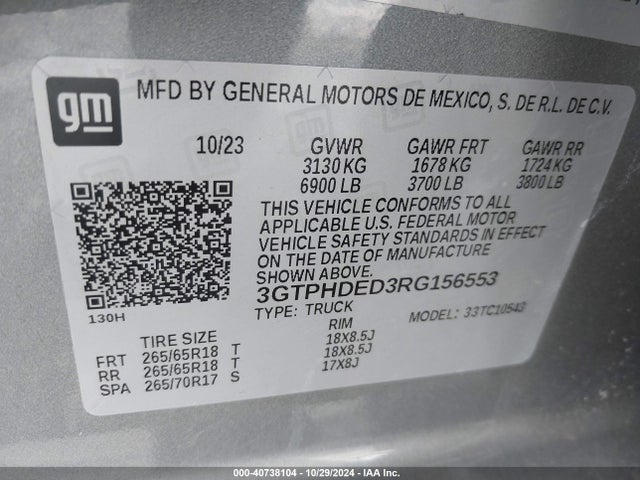 GMC Sierra 1500 Slt 2024 3GTPHDED3RG156553 Image 9