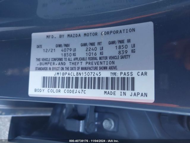 JM1BPACL8N1507245 Mazda Mazda3 Carbon Edition