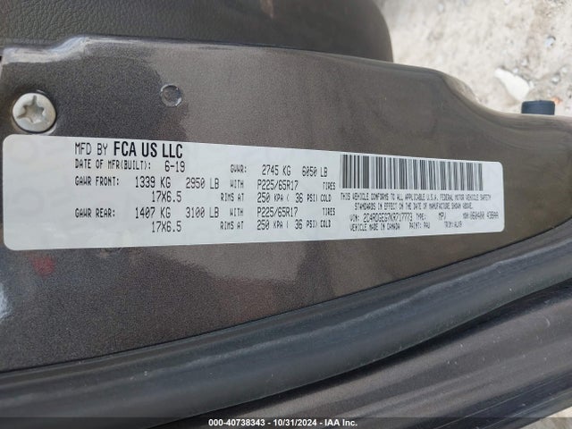 Dodge Grand Caravan Gt 2019 2C4RDGEG7KR717773 Image 9
