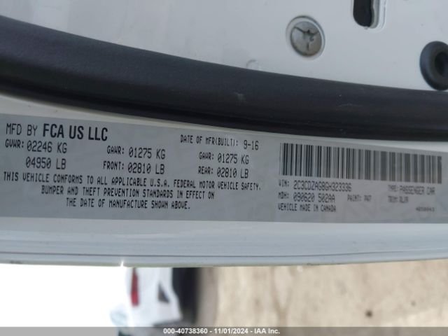 2C3CDZAG8GH323336 Dodge Challenger Sxt Plus