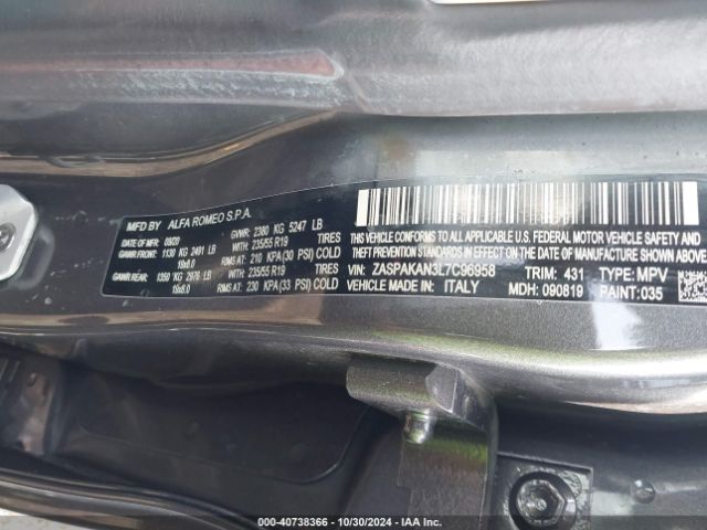 2020 ALFA ROMEO STELVIO ZASPAKAN3L7C96958 Photo 8